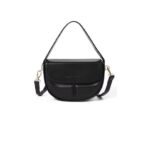 Mini Bag negra cuero ecológico terminación semi-mate - Imagen 2