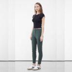 Pantalón poplin elastizado Verde Militar - Imagen 3