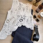 Top artesanal de hilo calado