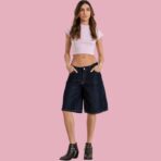 Bermuda rígida tiro medio