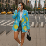 Blazer sastrero estampado - Imagen 2