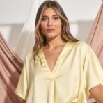 Blusa de satén rústico - Imagen 3