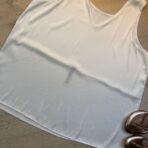 Blusa de satén forrada - Imagen 7