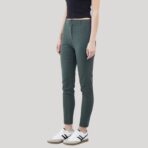 Pantalón poplin elastizado Verde Militar - Imagen 4