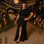 Mono largo confeccionado en crepé elastizado - Imagen 6