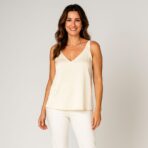 Blusa de satén forrada - Imagen 6