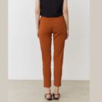 Pantalón poplin elastizado Terracota. - Imagen 3