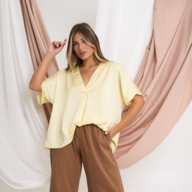 6 Blusa de satén rústico - Imagen 1