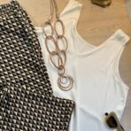 Blusa de satén forrada - Imagen 8