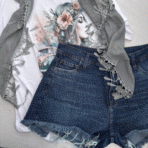 Short de jean con brillos - Imagen 5